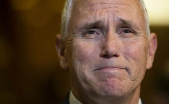 Mike Pence emotional podium announcement