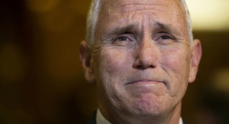 Mike Pence emotional podium announcement