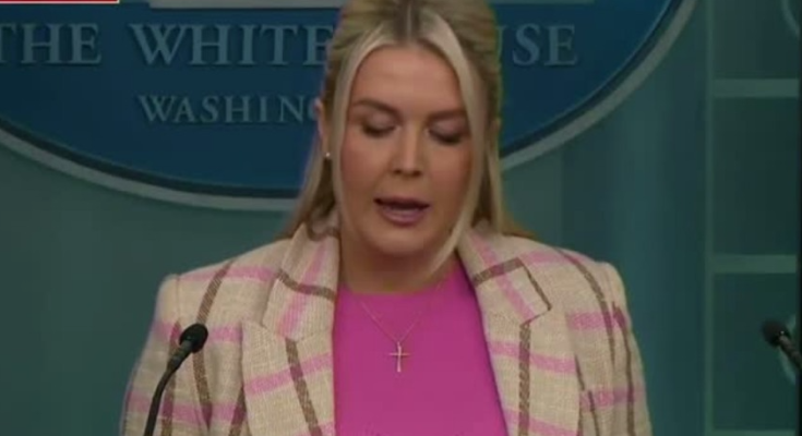 Trump walking slowly at public rally