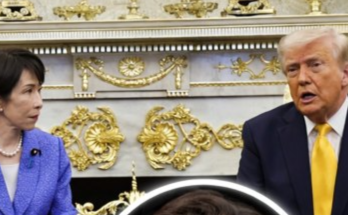 Prime Minister Takaichi with Donald Trump at White House