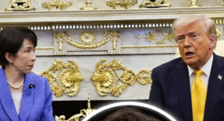 Prime Minister Takaichi with Donald Trump at White House