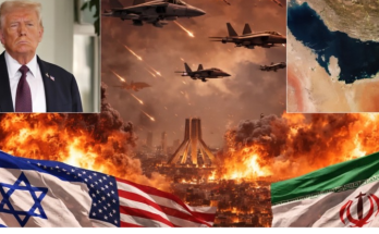 U.S. and Israeli military aircraft over Middle East