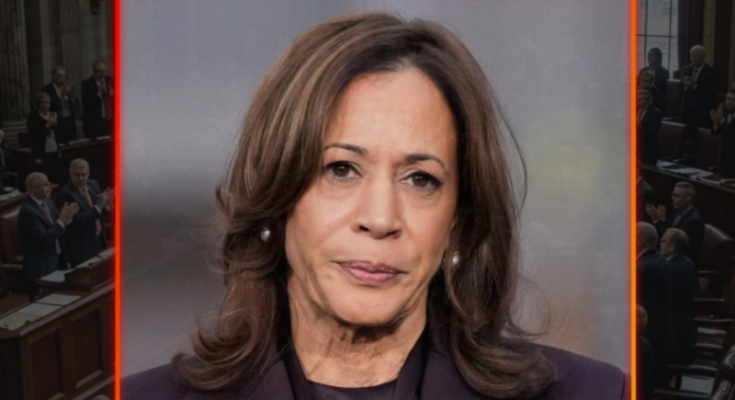 Main image related to Failed 2024 Democratic nominee Kamala Harris is officially in full