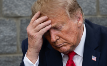 Trump standing quietly in Washington DC