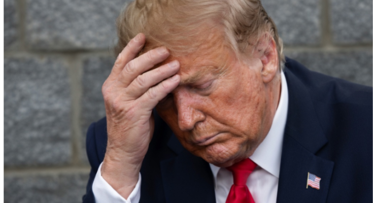 Trump standing quietly in Washington DC