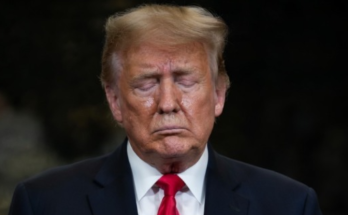 Donald Trump standing quietly in Washington DC