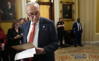 Main image related to Senate Minority Leader Chuck Schumer engaged in more left-wing