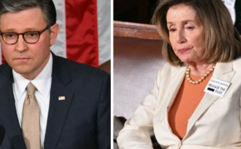 Pelosi meltdown headline graphic with portraits.