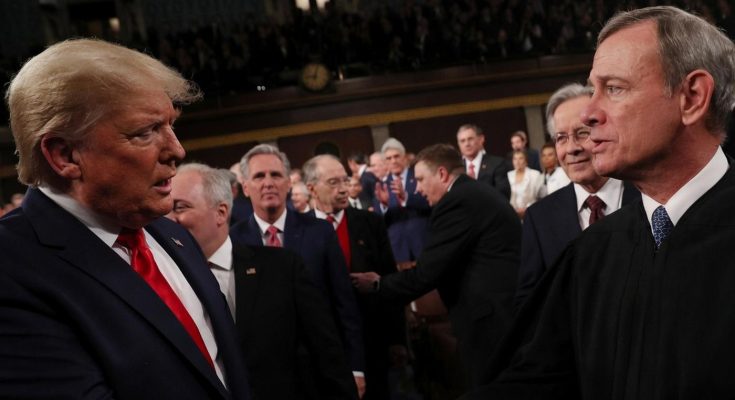 courtroom tension as Trump and Chief Justice meet after ruling