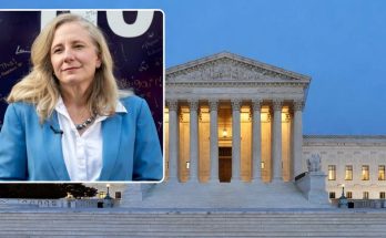 representative Abigail Spanberger portrait beside the United States Supreme Court