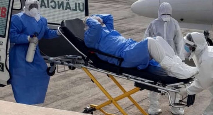 medical team evacuates suspected hantavirus patient from cruise ship