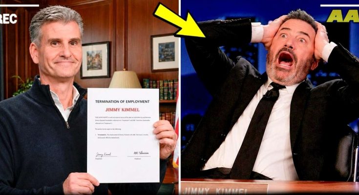 man holding termination letter, shocked host reaction