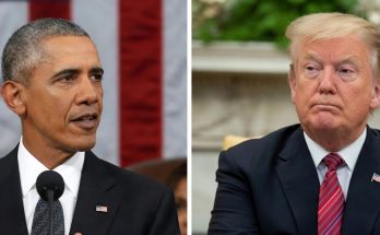 two former US presidents in contrasting settings during speeches