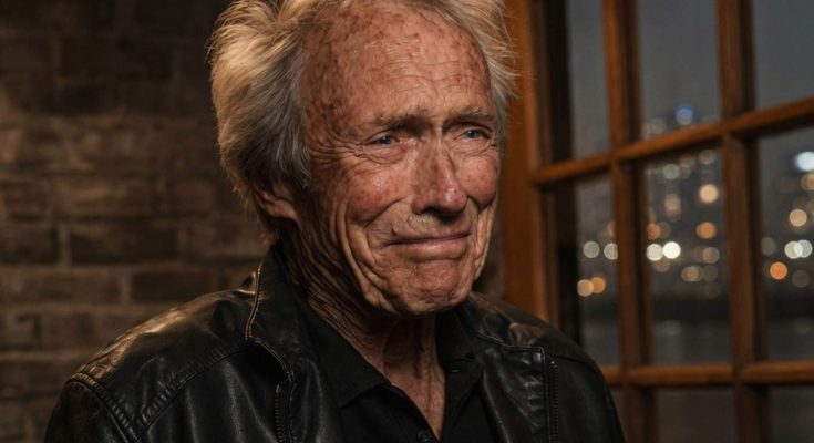 elderly man in leather jacket, thoughtful expression indoors