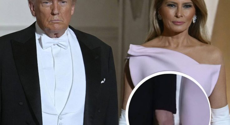 elegant couple in formal attire during high-profile event