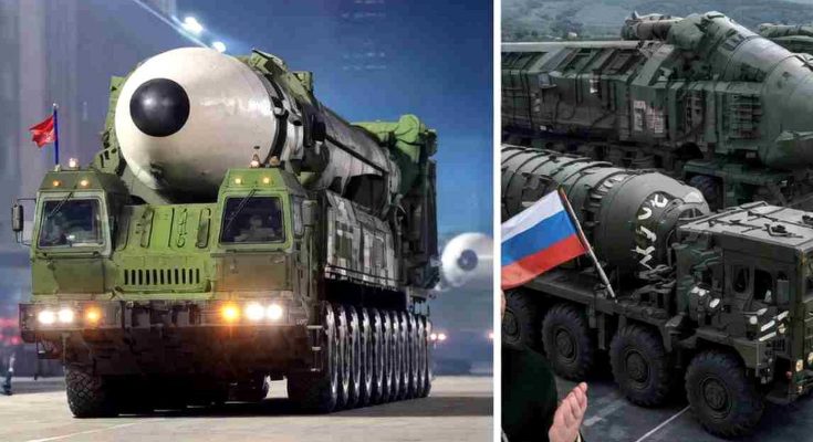 military parade with missile launchers and helicopters in formation