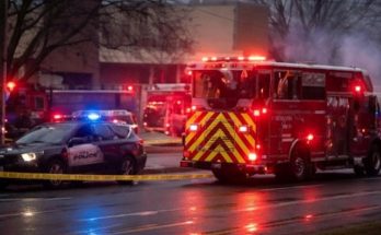 emergency vehicles respond to Madison school shooting scene