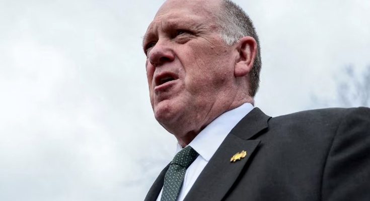 man delivers stern warning on deportation policy changes outdoors