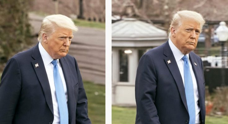 man in suit walking outside near White House lawn
