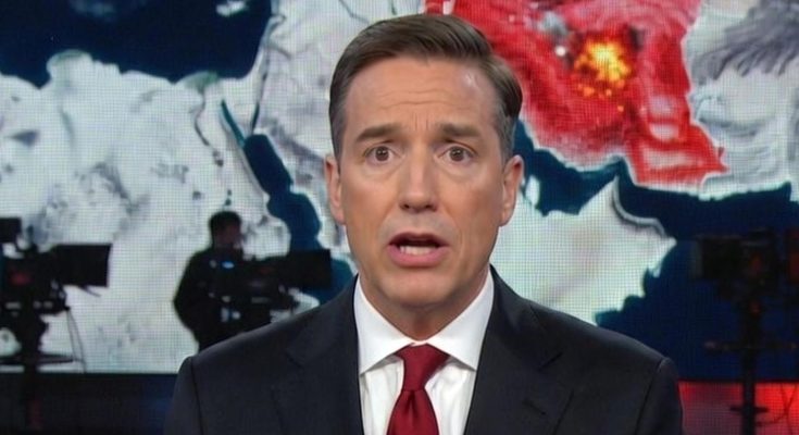 news anchor reports on missile strike killing US General in Israel